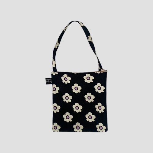 [소곤소곤] retro flower black mini tote bag (5차입고)