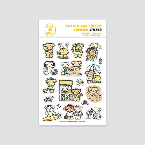 [529] Butter and Cheese sticker - Summer