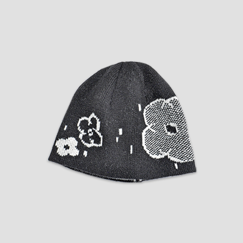 [리즘] Flower Beanie - Black