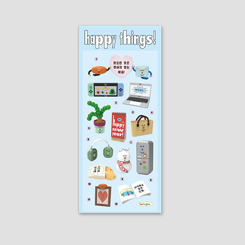 [핸드인글러브] happy things! sticker (3차입고)