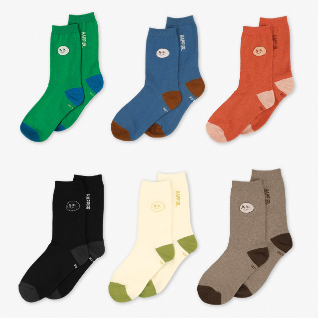 [오롤리데이] O,LD! X I hate Monday MNNS Happier socks (재입고)