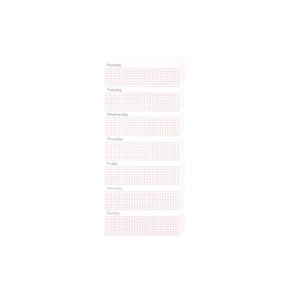 [로너스아카이브] Weekly memo pad (red grid)