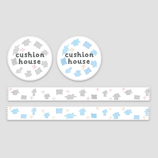 [도드스튜디오] cushion house masking tape (15mm) (재입고)