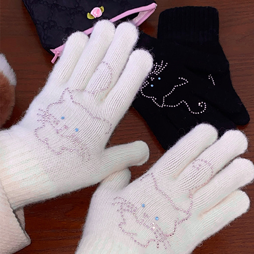 [헤이모먼트] Kitten Gloves (ivory)