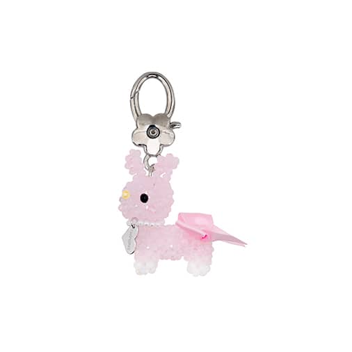 [swingset] Ribbon-Tail Rabbit Key Ring (Pink)
