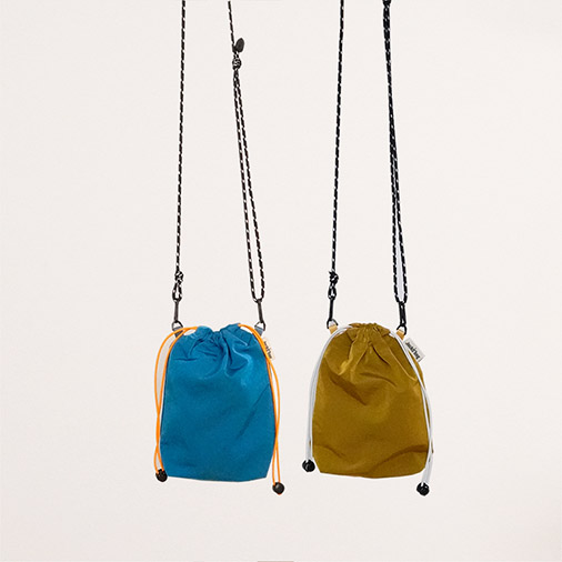 [잭코백] Nylon Pouch bag Blue / Mustard