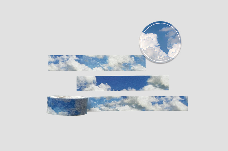 [eun] cloud masking tape (15mm)