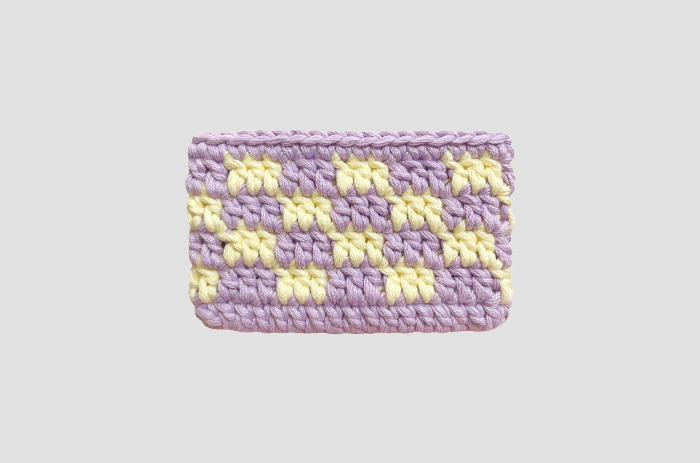 [프롬비] 체커보드 카드지갑 (Purple/Yellow) (4차입고)