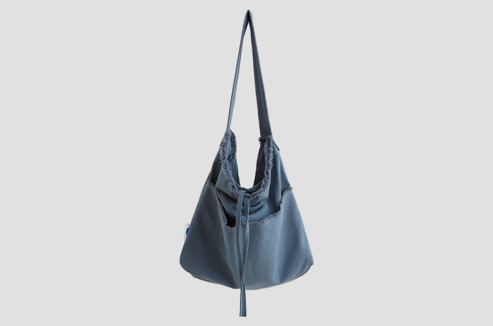 [올브스튜디오] fringe hobo bag_grayish blue (11차입고)