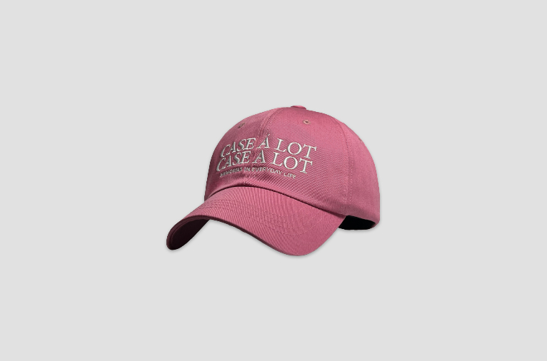 [케이스어랏] Slogon logo ball cap - Pink