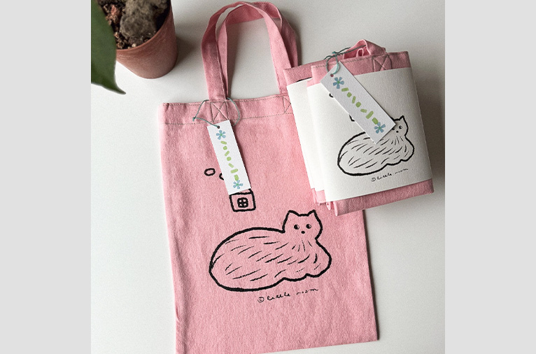 [리틀룸] Cat and Home mini tote bag