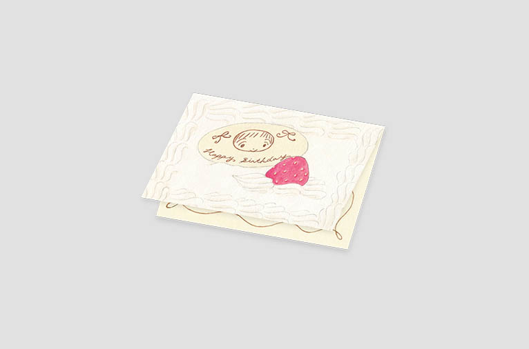 [백년서점] 딸기 케이크 카드