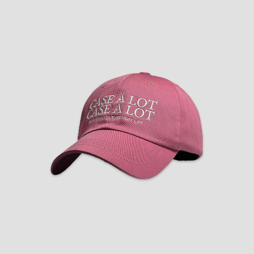 [케이스어랏] Slogon logo ball cap - Pink