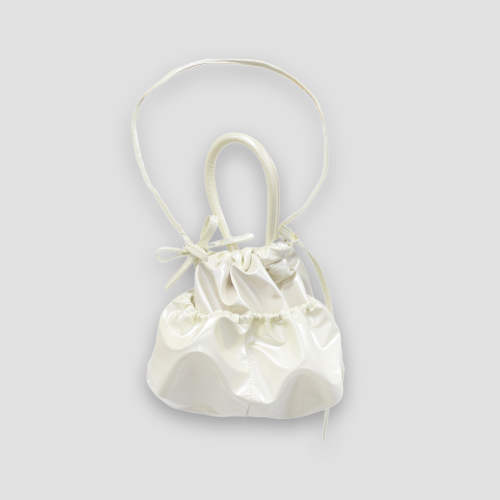 [케이크] crumble bucket bag mini - white (재입고)