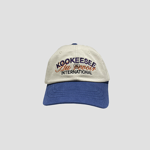 [쿠키시] two tone vintage washing ball cap (light beige/navy) (재입고)