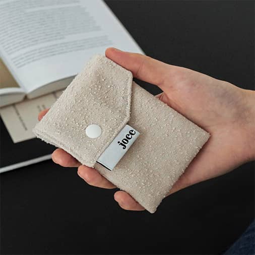 [스튜디오 조에] lint mini wallet - fog beige