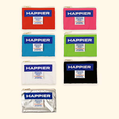 [오롤리데이] Happier label pouch_S
