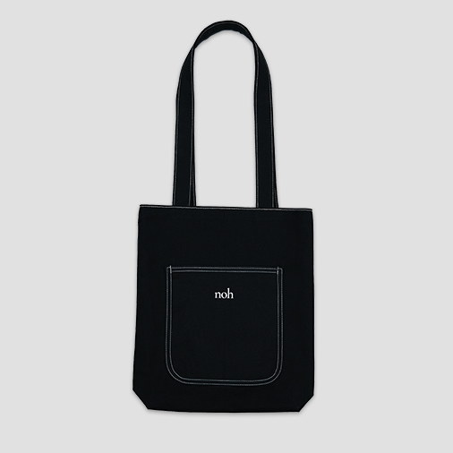 [noh] stitch book bag - black