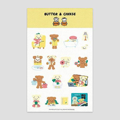 [529] butter &amp; cheese 스티커 night ver.