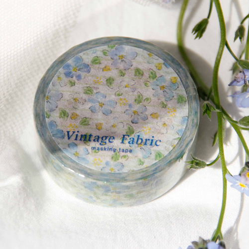 [BOKI] Vintage Fabric - Forget-me-not masking tape (5차입고)