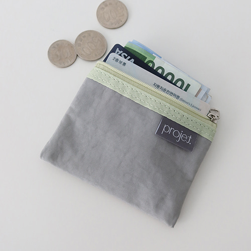 [projet] flat card pouch - light grey (5차입고)