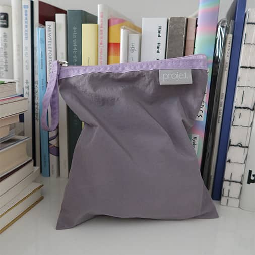 [projet] flat pouch (light purple) (재입고)
