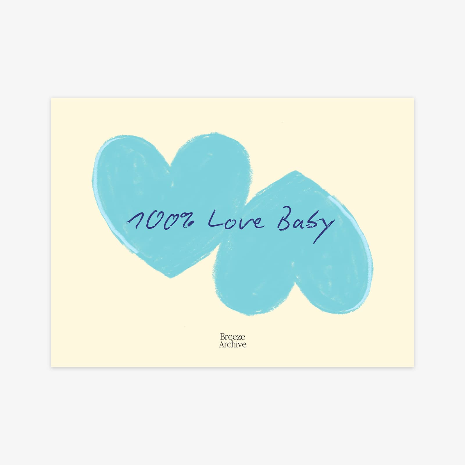 [브리즈아카이브] Drowing Postcard - 100% Love Baby