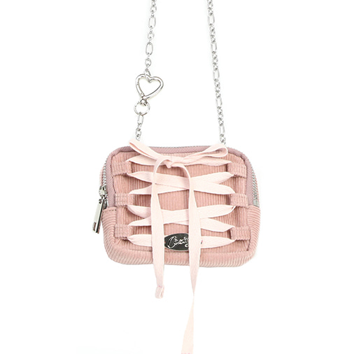 [cozing] Mini ribbon bag_pink