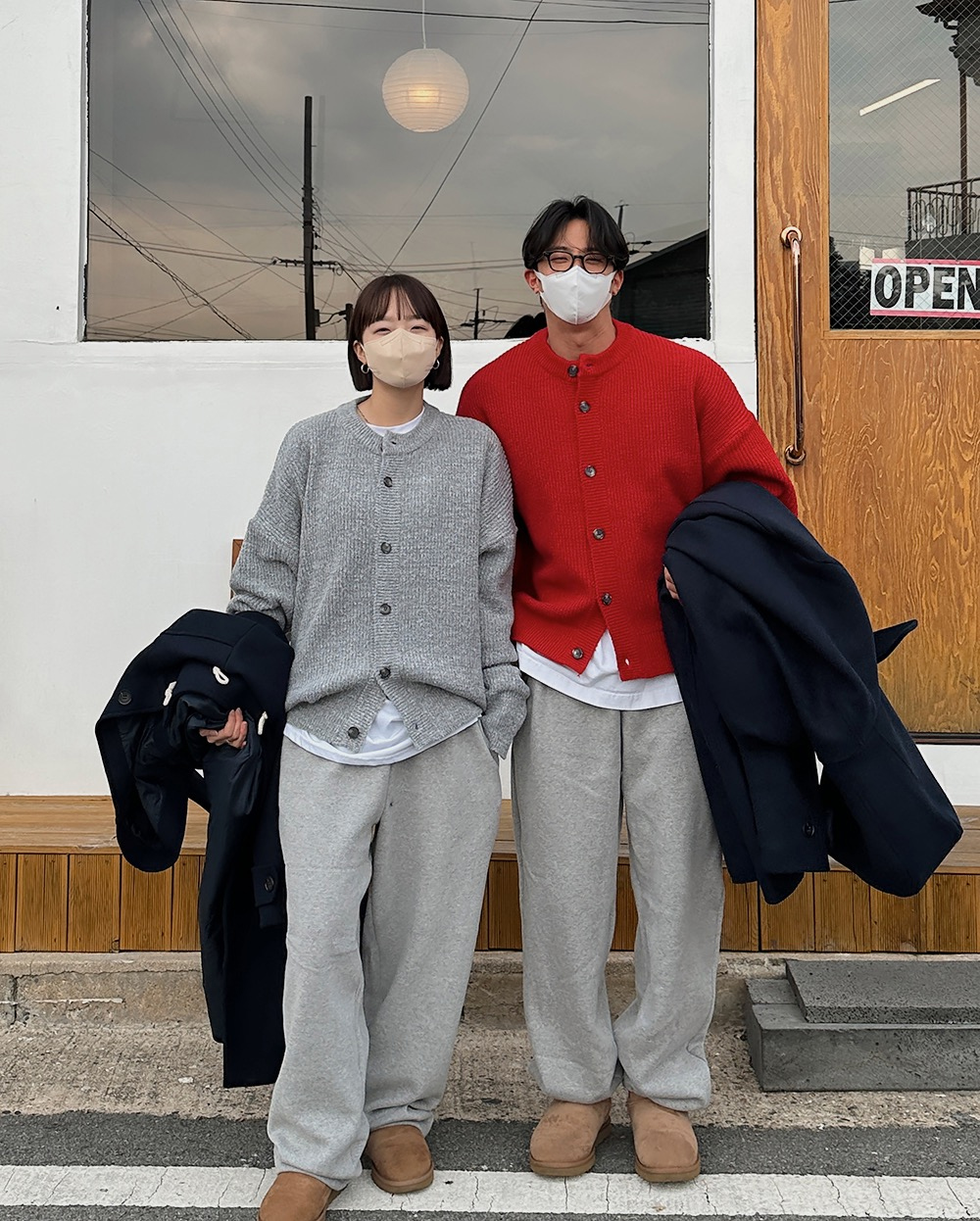 코트 모델 착용 이미지-S1L46