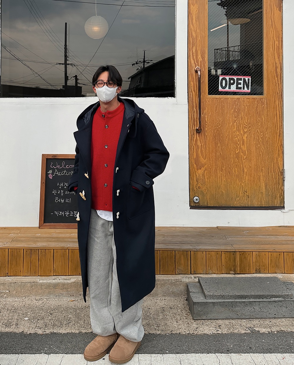 코트 모델 착용 이미지-S1L37