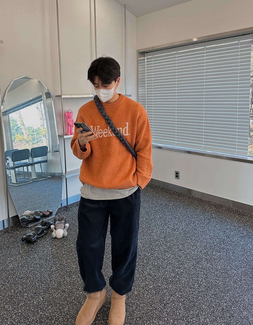 코트 모델 착용 이미지-S4L16