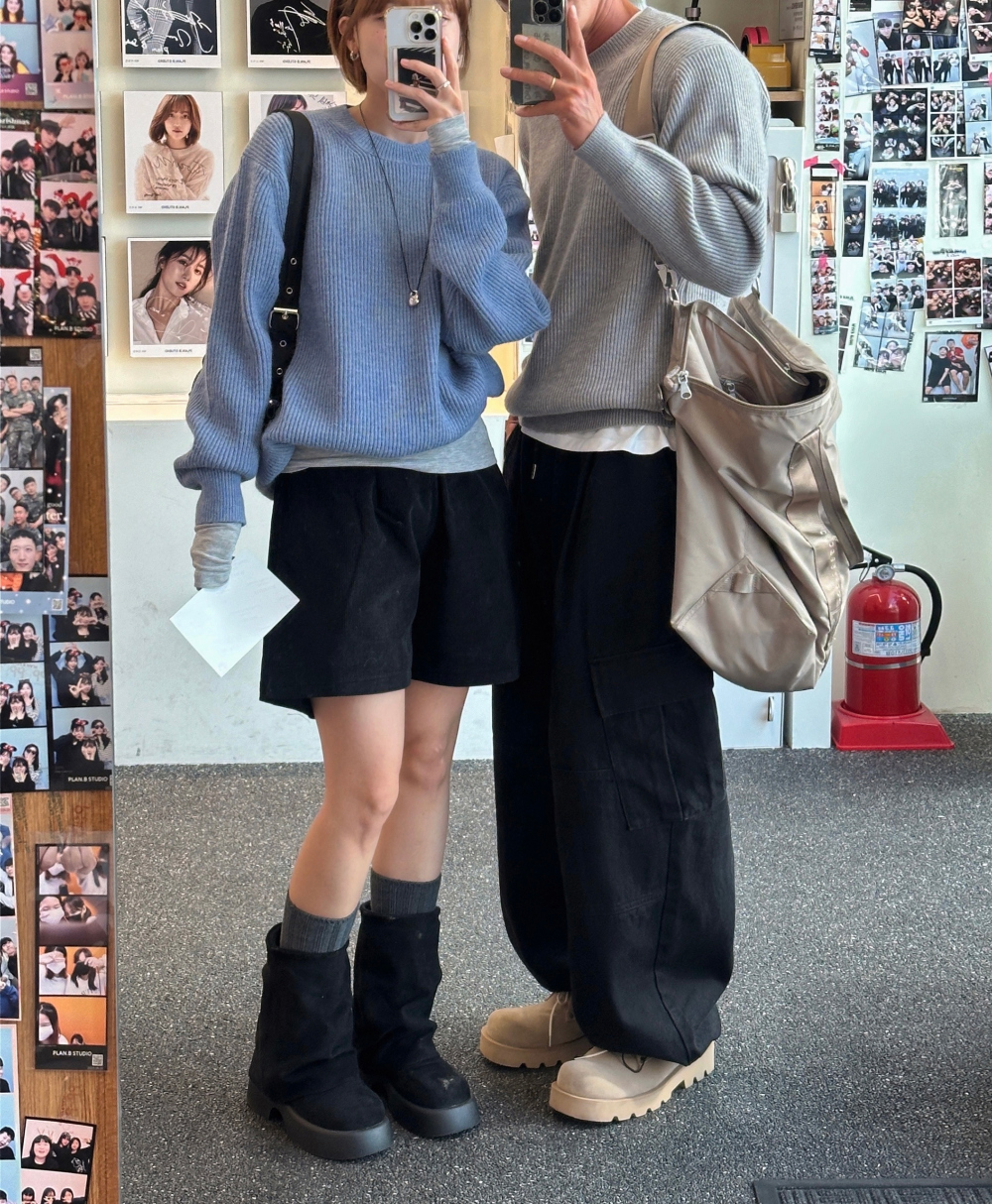 긴팔 티셔츠 모델 착용 이미지-S1L62