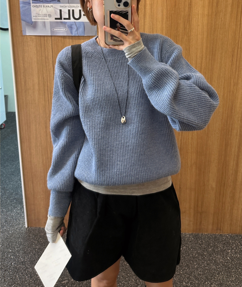 긴팔 티셔츠 모델 착용 이미지-S1L63