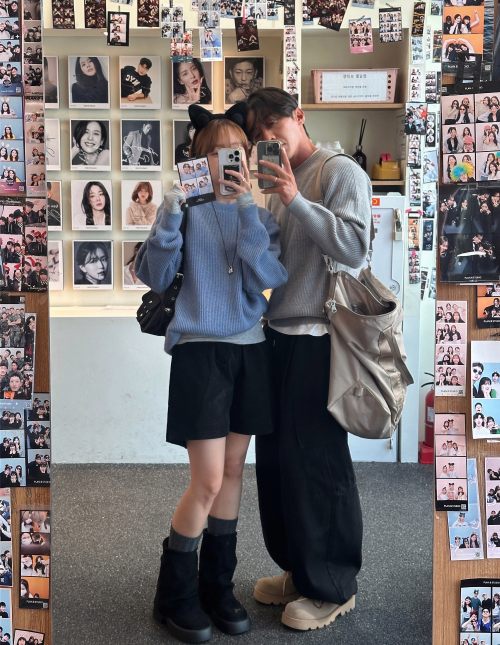 긴팔 티셔츠 모델 착용 이미지-S1L60