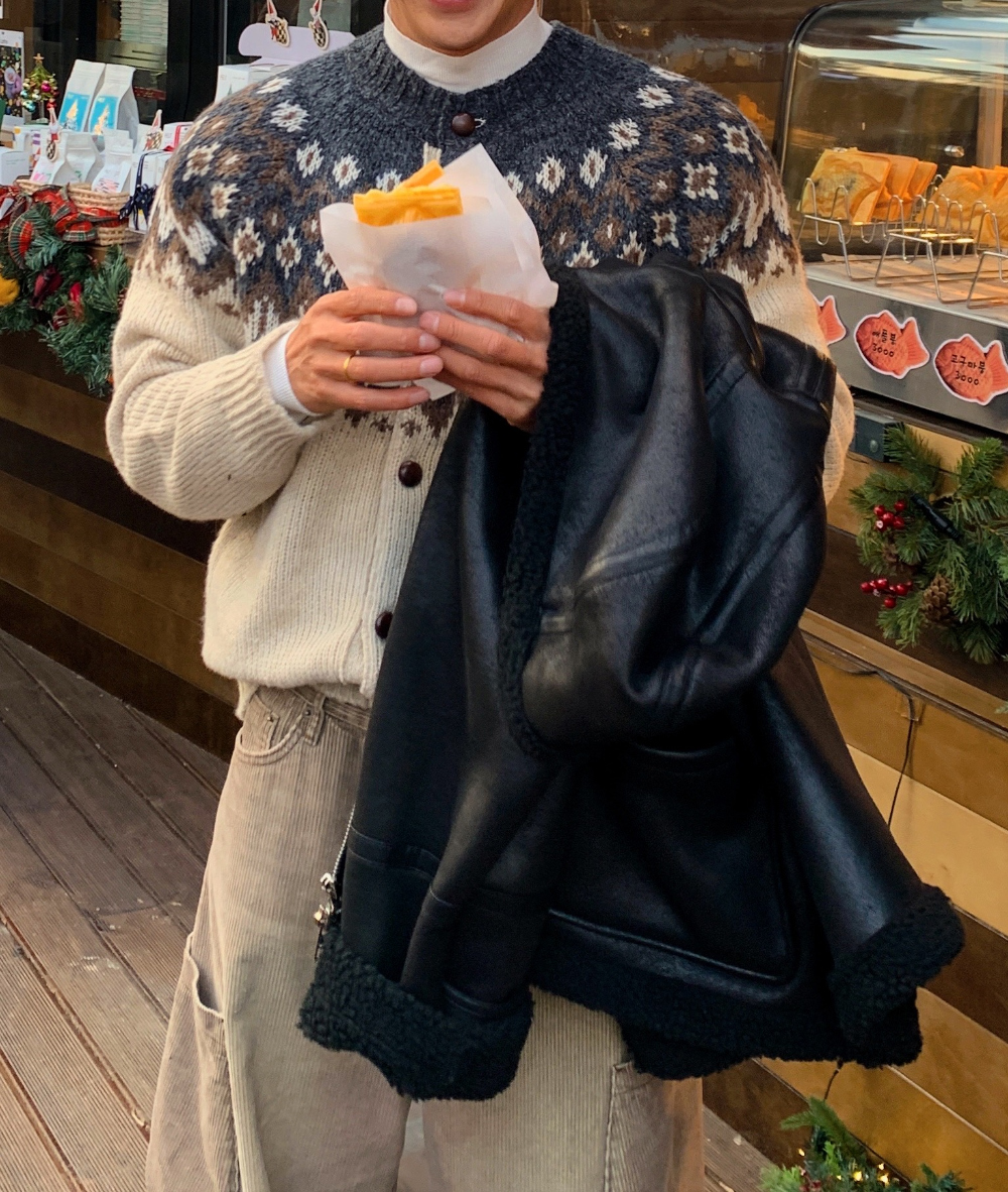 카디건 모델 착용 이미지-S1L80