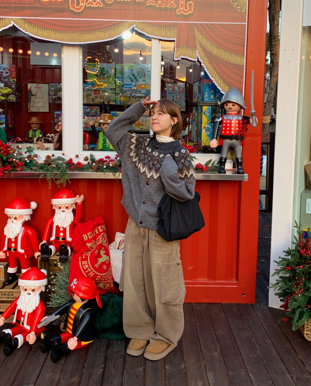 카디건 모델 착용 이미지-S1L72