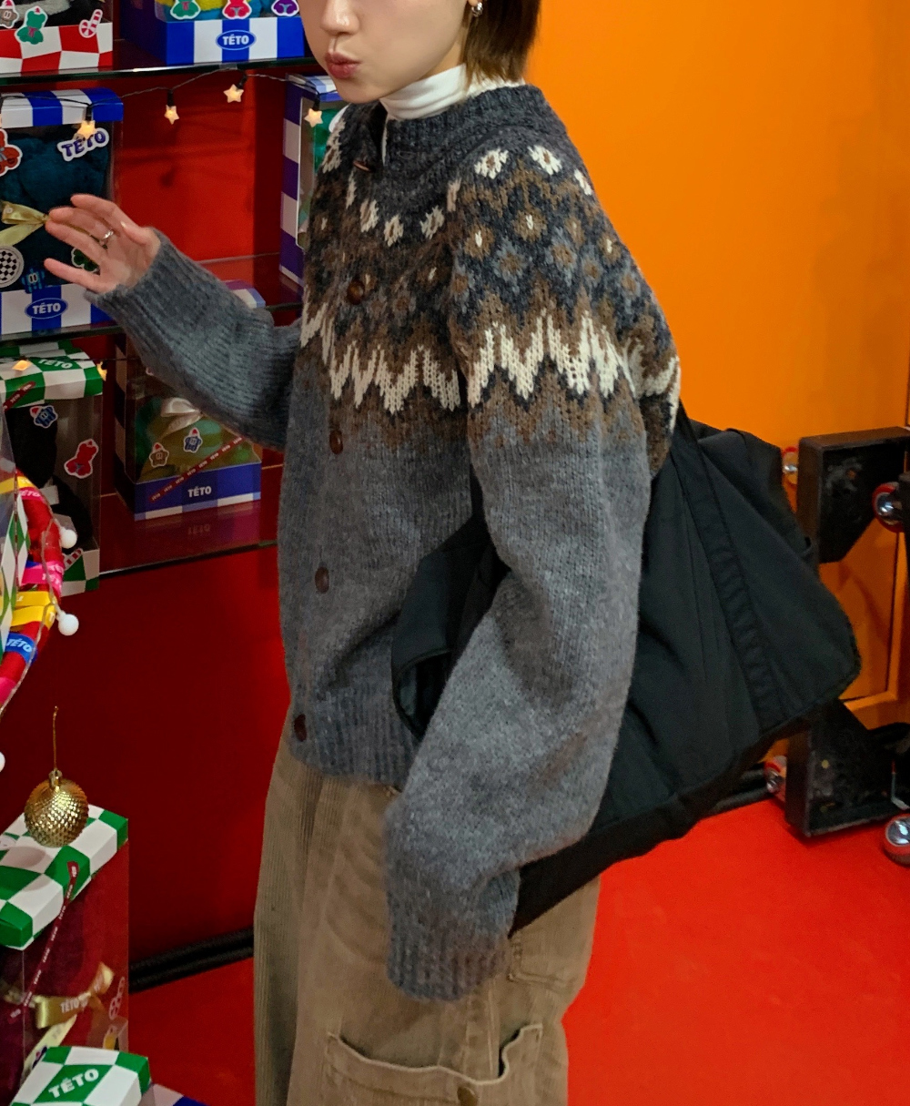 카디건 모델 착용 이미지-S1L74