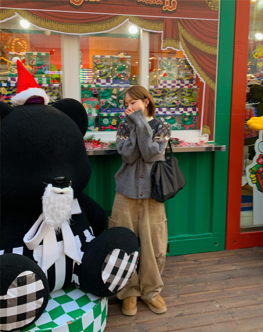 카디건 모델 착용 이미지-S1L77