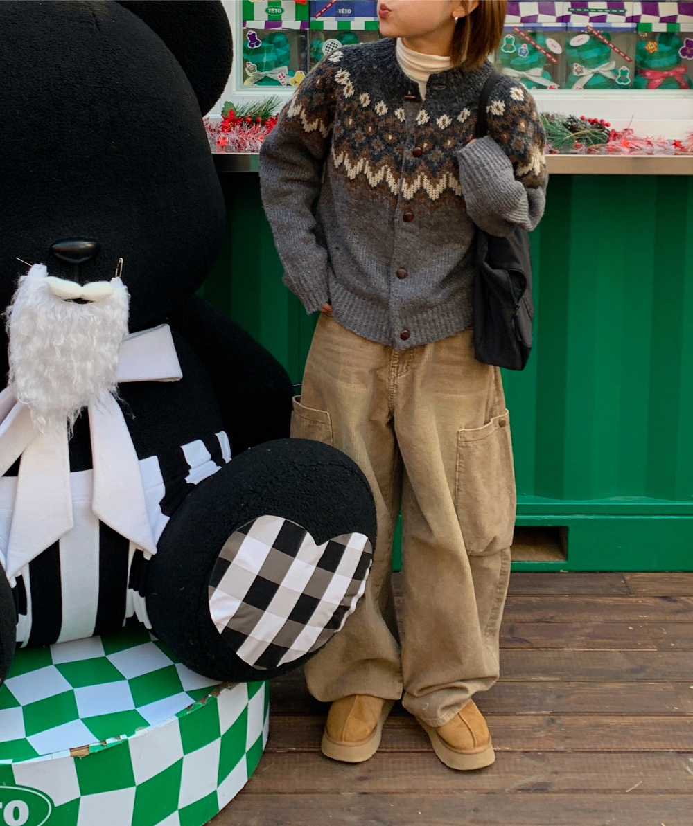 카디건 모델 착용 이미지-S1L76