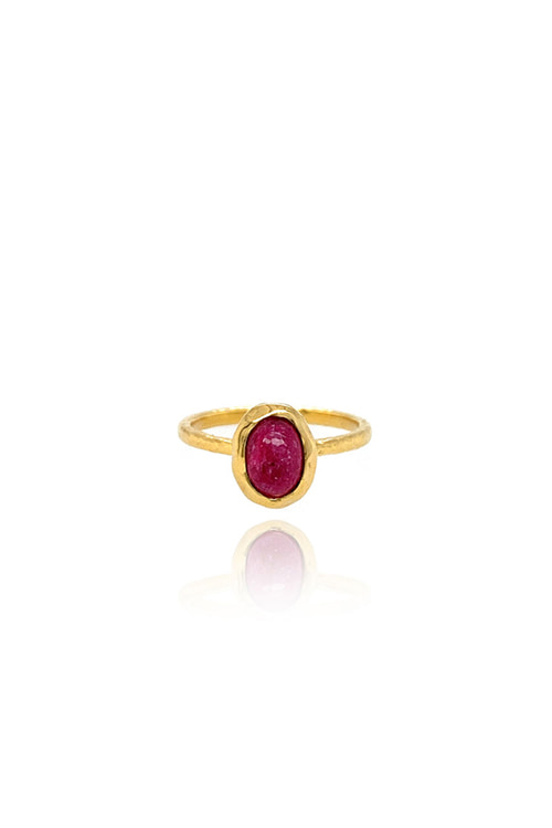 오젤 20K 오벌 스톤 반지 Oval Stone Ring