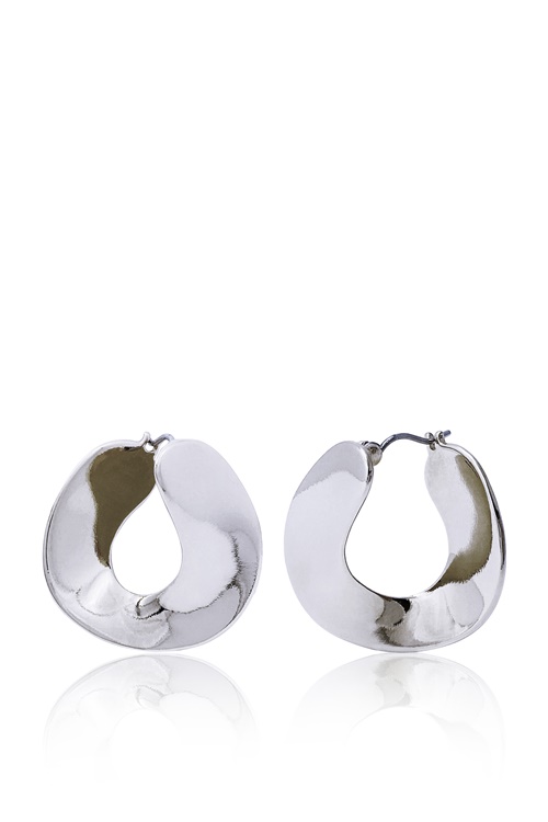 PB102 Wave Hoop Earrings