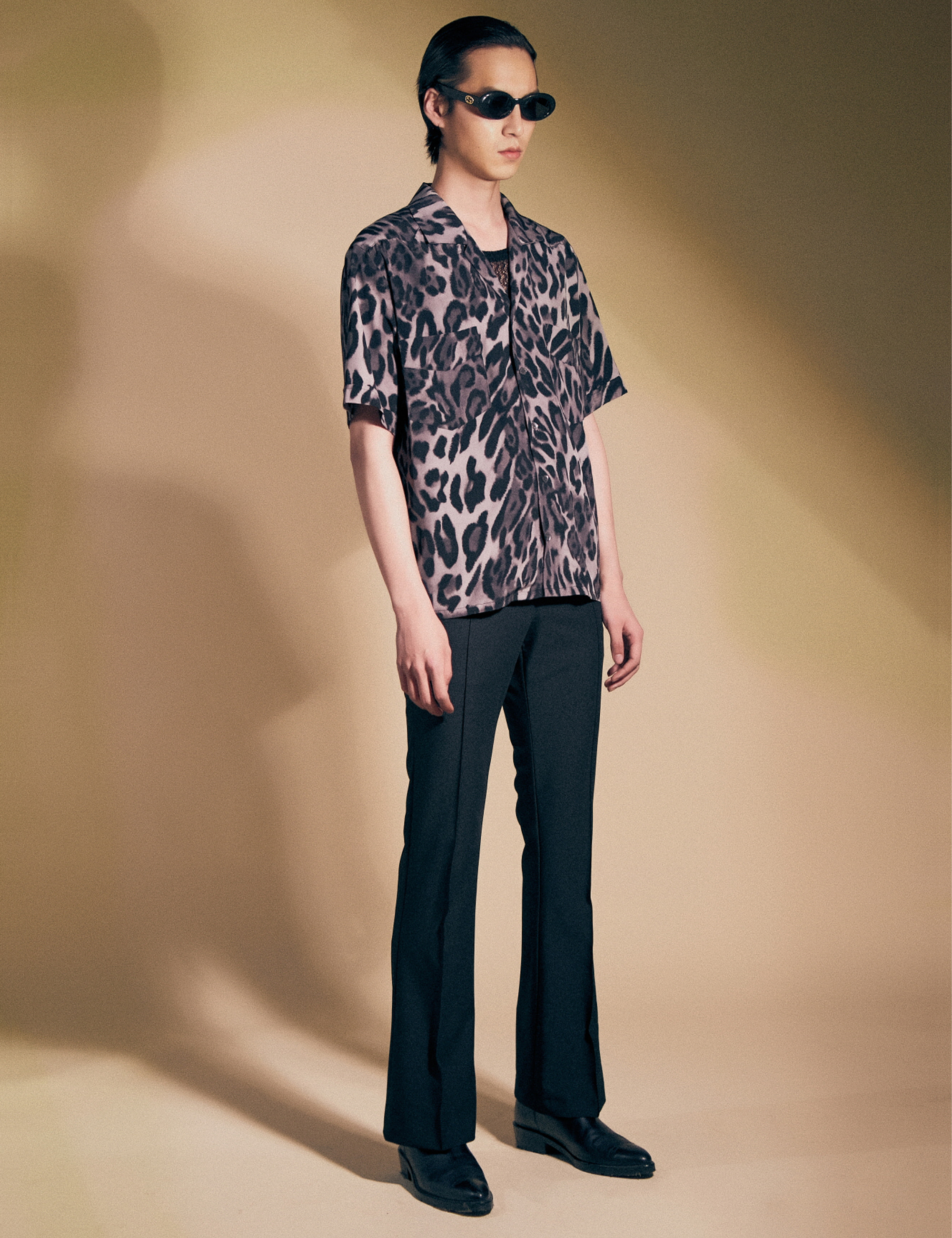 LIMITED S/S SHIRTS_GREY LEOPARD