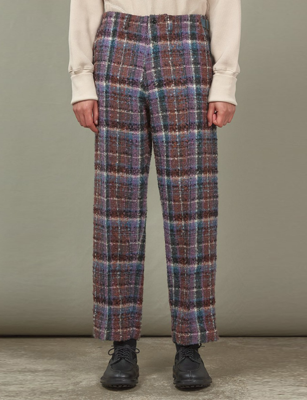 70S TROUSERS_PURPLE CHECK