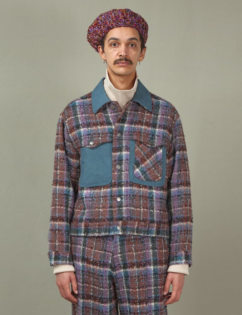 CURTIS JACKET_PURPLE CHECK