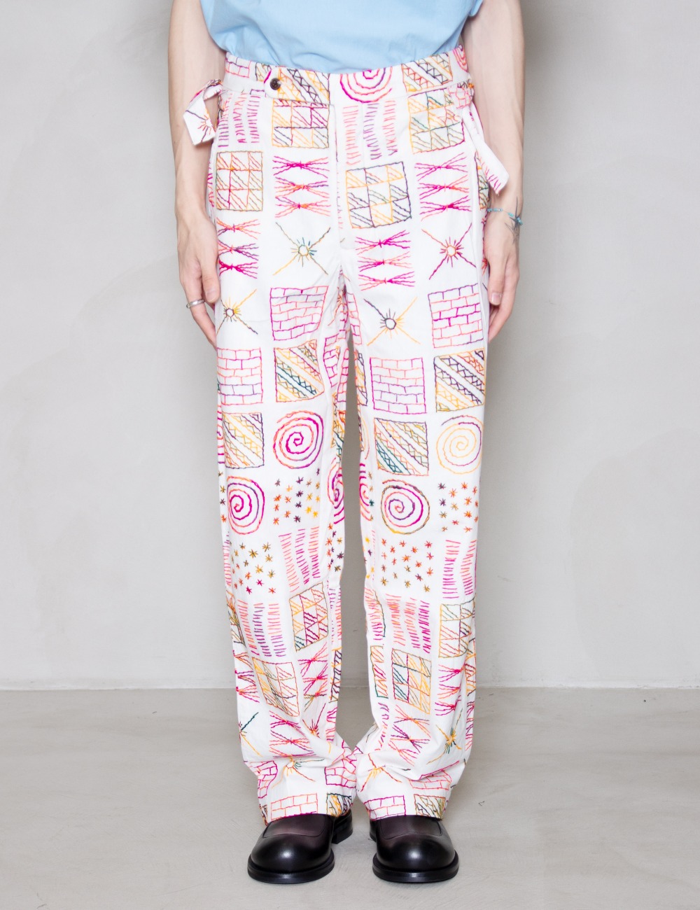 DOODLE STITCH TROUSERS_MULTI