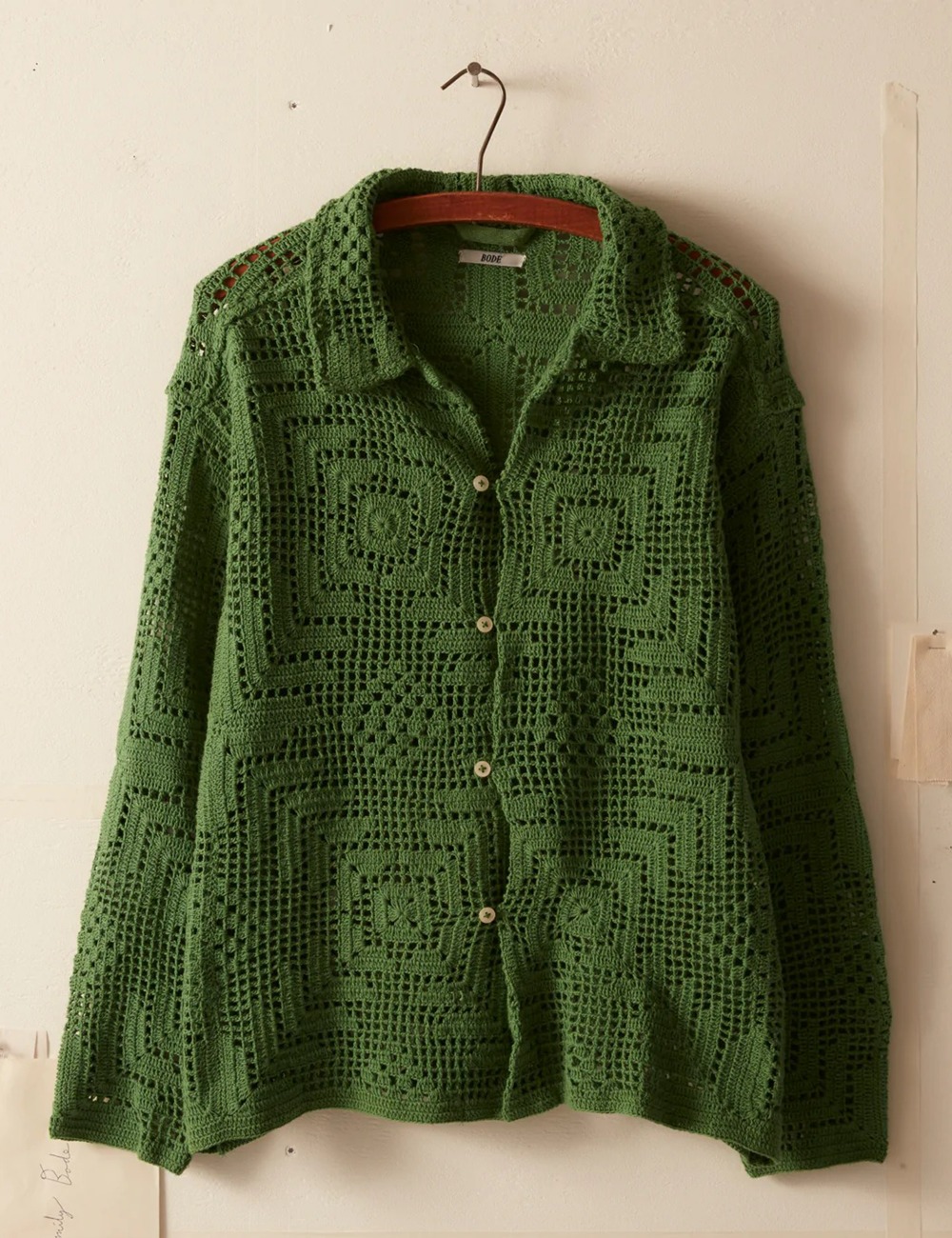 CROCHET OVERSHIRT_GREEN