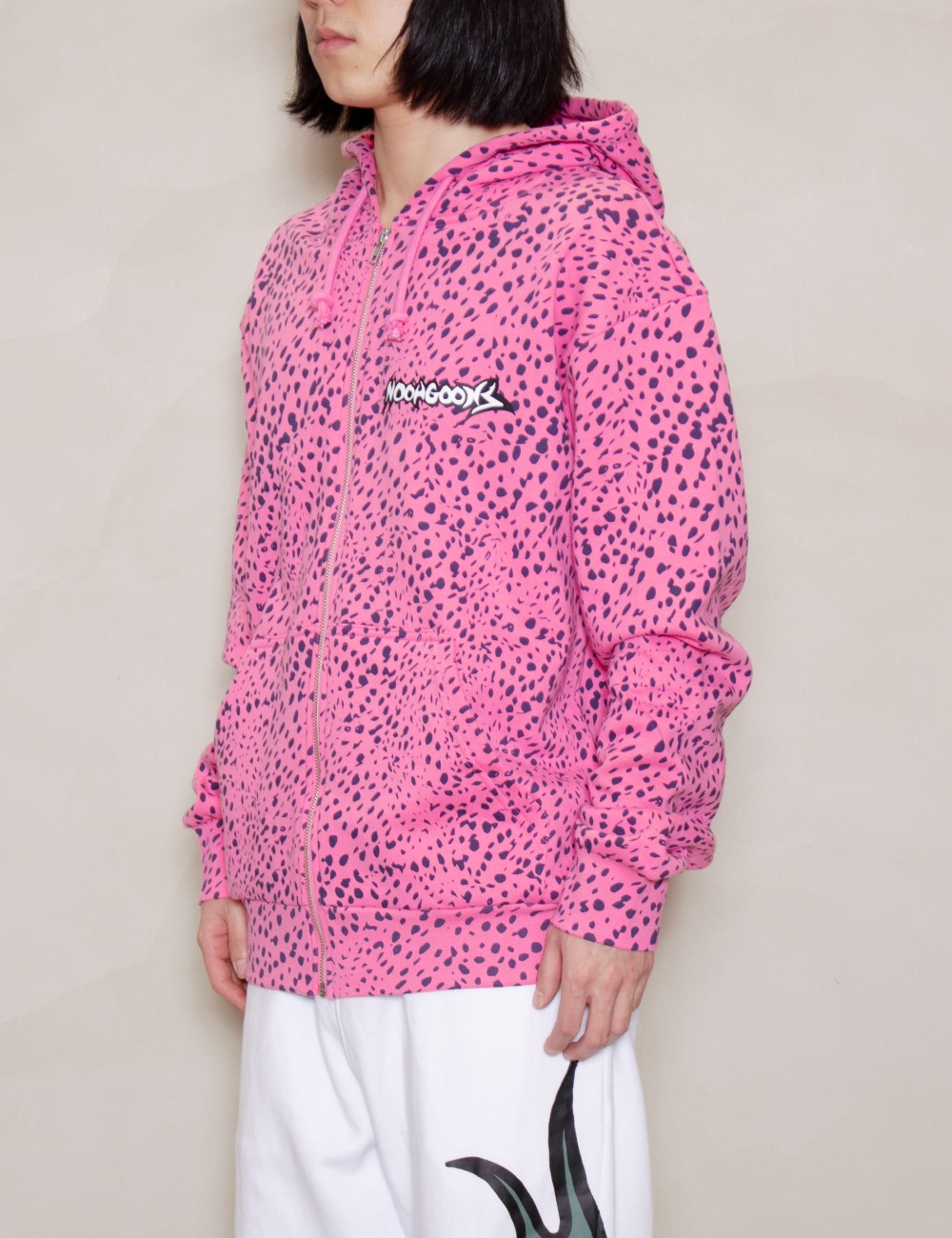 CHIT CHAT ZIP HOODIE_PINK