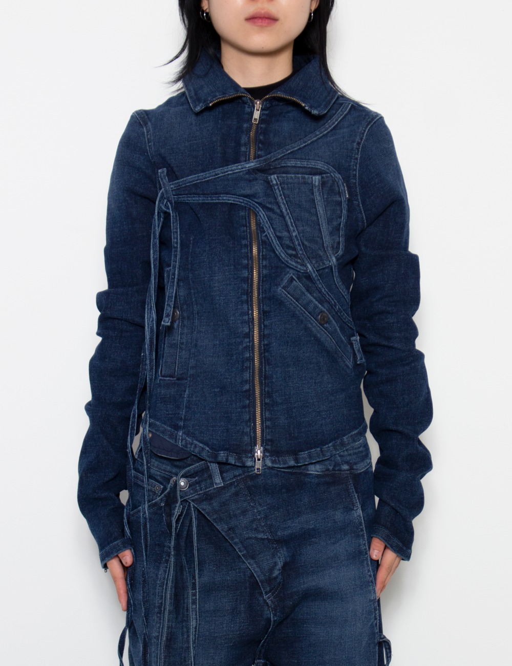 DENIM FITTED JACKET_BLUE