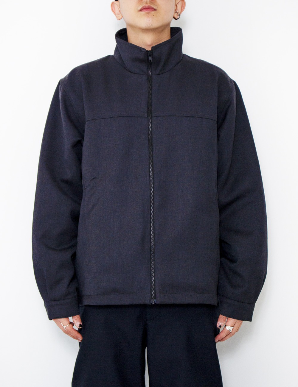 LINED POLARTEC WOOL JACKET_COAL GREY