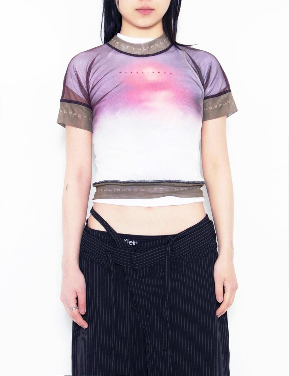 FACE PRINT MESH T-SHIRT_MIX